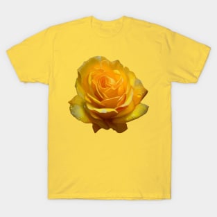 Stunningly Beautiful Yellow Rose Artistic Cut Out T-Shirt